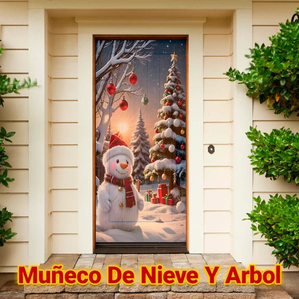 Transforma tu Puerta con JingleDoor – Cubierta Elástica Navideña