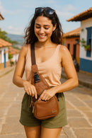 🔥 1 compra, 10 años de elegancia – BOLSO CUERO PREMIUM VÉLEZ + Llavero de cuero GRATIS