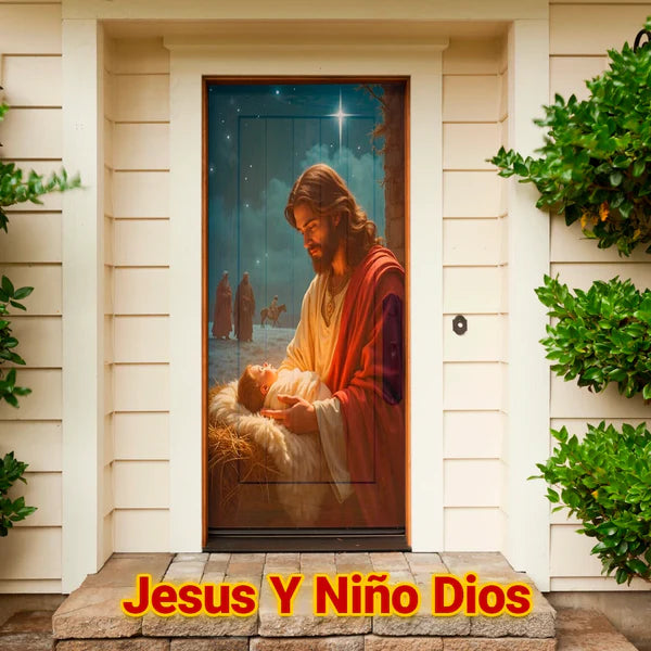 Transforma tu Puerta con JingleDoor – Cubierta Elástica Navideña