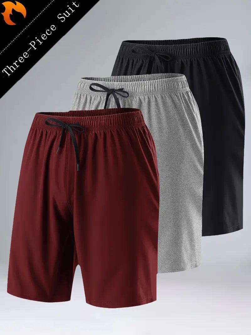 PACK DE 3 PANTALONETAS TRANSPIRABLES CASUALES Y DEPORTIVAS PARA HOMBRES