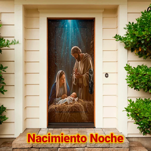 Transforma tu Puerta con JingleDoor – Cubierta Elástica Navideña