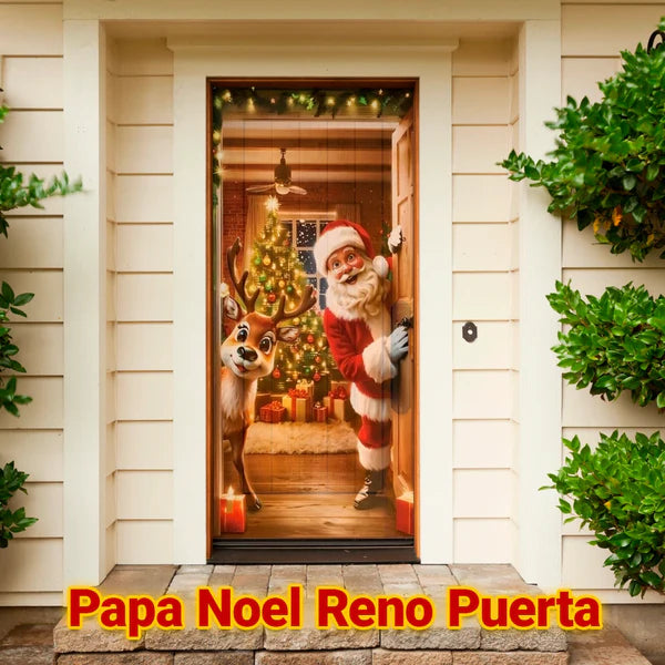 Transforma tu Puerta con JingleDoor – Cubierta Elástica Navideña