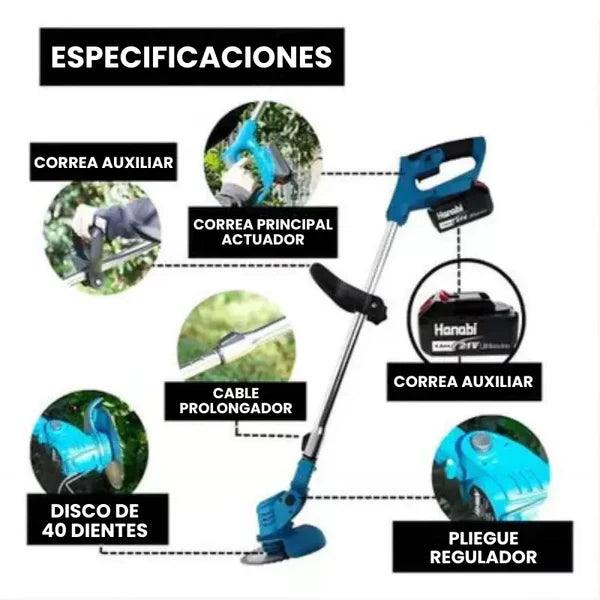 Cortadora de Cesped Inalámbrica TurboBlade™ [2 BATERÍAS DE 48V] + REGALO (GAFAS DE PROTECCIÓN)