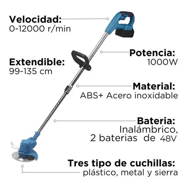 Cortadora de Cesped Inalámbrica TurboBlade™ [2 BATERÍAS DE 48V] + REGALO (GAFAS DE PROTECCIÓN)