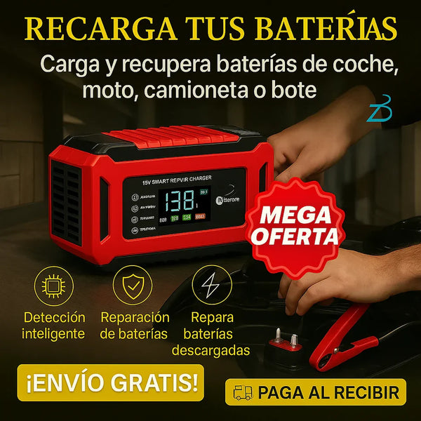 ReVive Pro™ - RECUPERA BATERÍAS DESCARGADAS EN MINUTOS CON TECNOLOGÍA DE CARGA INTELIGENTE