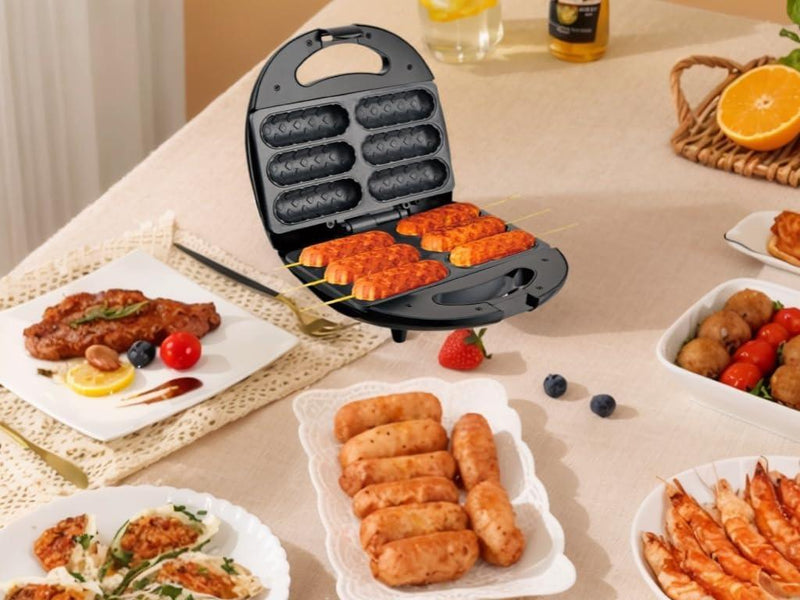 Máquina Eléctrica para Crepe Suiço, CornDogs, Crepaletas