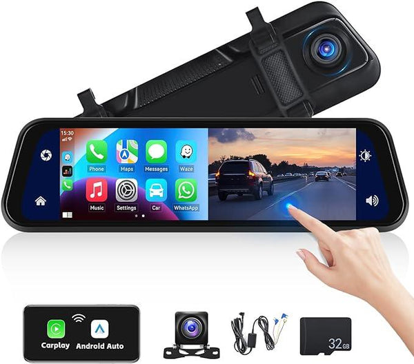 ESPEJO RETROVISOR CAMARA DELANTERA + CAMARA TRASERA | ORIGINAL + REGALO