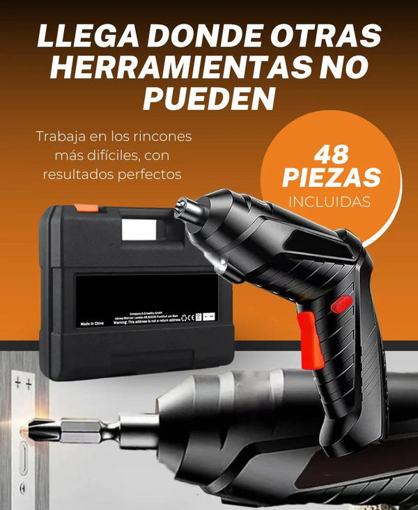 SET DESTORNILLADOR ELECTRICO + 48 PIEZAS