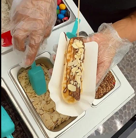 Máquina Eléctrica para Crepe Suiço, CornDogs, Crepaletas