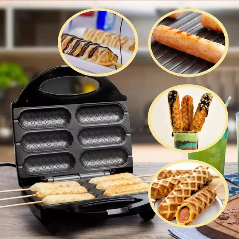 Máquina Eléctrica para Crepe Suiço, CornDogs, Crepaletas